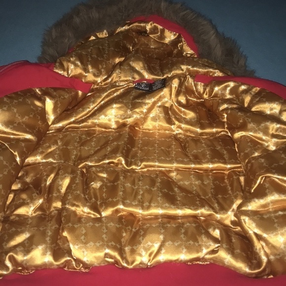 BABY PHAT GIRLZ vintage duck down puffy jacket faux fur hood that zips off SZ M - Picture 9 of 9